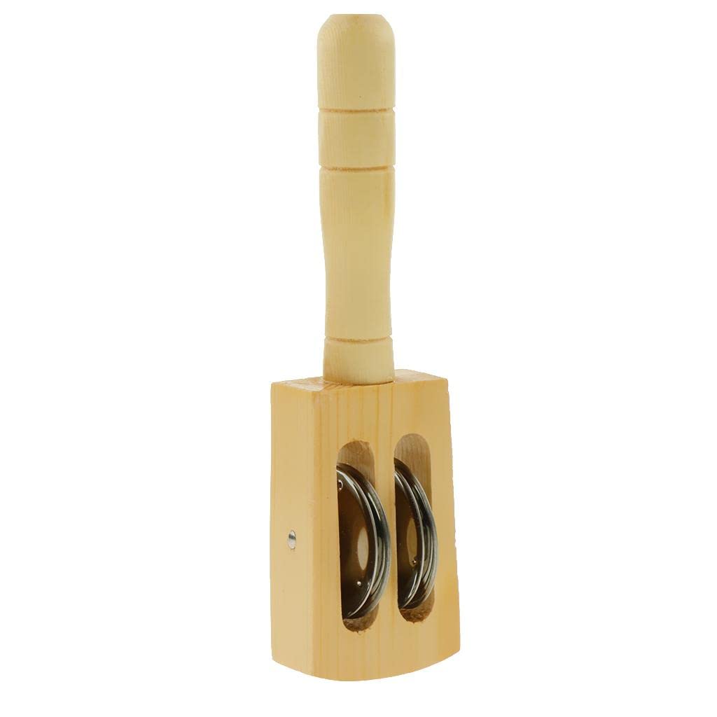 Calandis Wooden Jingle Bells Shaker Children Music Teaching Instruments 2 Bells | Percussion | Orchestral Percussion | Bells & C