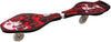 Kids Red Black Wave Board Skate Scooter With Pu Wheels Non-Slip Deck And Lightweight Balance Ride-On For Boys Girls