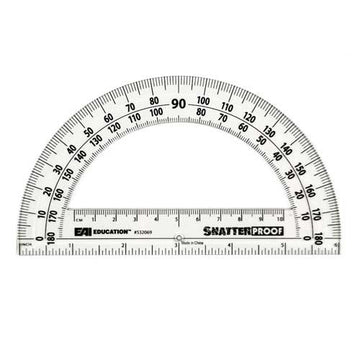 Eai Education 6'' Shatterproof Protractor: Clear - Set Of 10