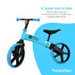 Yvolution Y Velo Senior Balance Bike 12 | No Pedal Push Bicycle For Kids Ages 3-5 Years Old (Blue)