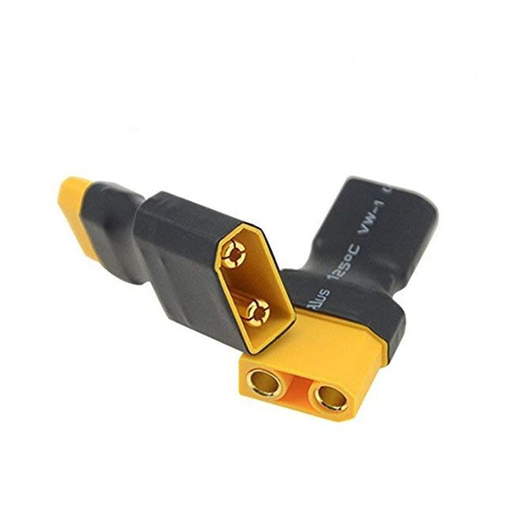 JFtech 2 Pairs No Wires XT90 Connector to XT60 Connector Wireless Male Female Plug Conversion Adapter for RC Hobby Model FPV Dro