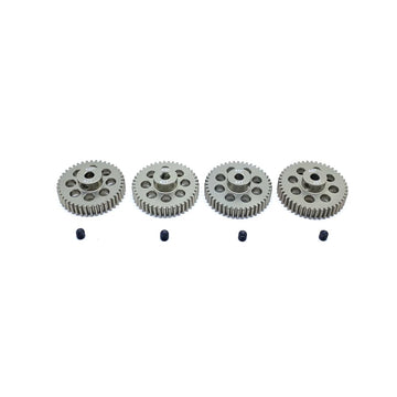 KingVal Replacement 4PCS 48DP Hole Diameter 3.175mm 42T 43T 44T 45T Aluminum Pinion Motor Gear Compatible with 1/10 RC Car Brush