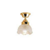 Dollhouse Miniature Ceiling Lamp With Large Fluted Shade