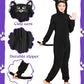 Wizland Black Cat Suit Costume, Halloween Animal Cosplay With Tail Ears For Boys Girls, Furry Gato Suit Disfraz For Kid Child And Toddler Girls Cat Costume 8-10