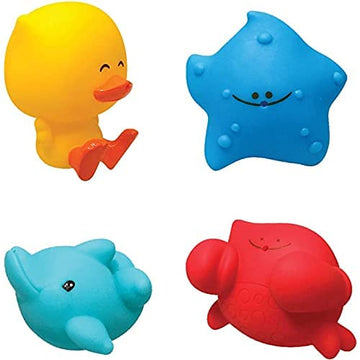 Infantino Splish & Splash Bath Play Set - Fishing Rod, Sea Pals, Bath Squirters, Stacking Cups, Fill & Spin Water Wand - Introduces Numbers, Stacking And Motor Skill Development - For Babies 0M+