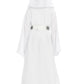 Rodwake Children'S Princess Cosplay Costume Girls White Tunic Hooded Robe Halloween Kids Outfit