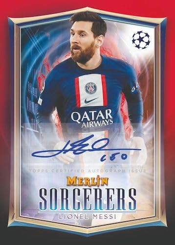 Topps Merlin Chrome UEFA Champions Soccer Card Blaster Box - 32 Multicolor Cards, Cardboard Material