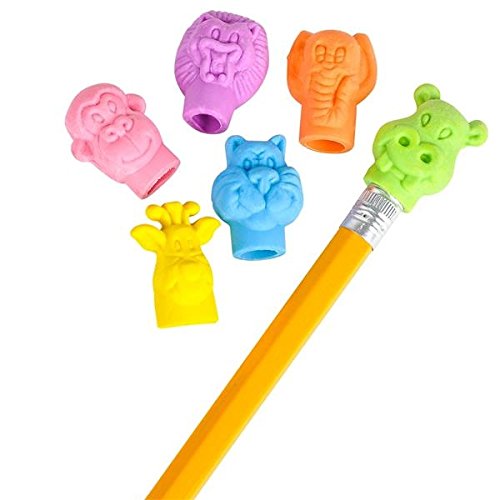 Zoo Animal Pencil Top Erasers  (48 Erasers)