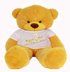 Click4Deal Big Teddy Bear 3 Feet Long Wearing A Be My Valentine T-Shirt (Bear 91 Cm) (Yellow)