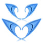 FRESHME Cosplay Accessories Soft Fairy Ears - 2 Pairs Blue Elf Ears Costume Makeup Renaissance Cosplay Dress Up Halloween Access