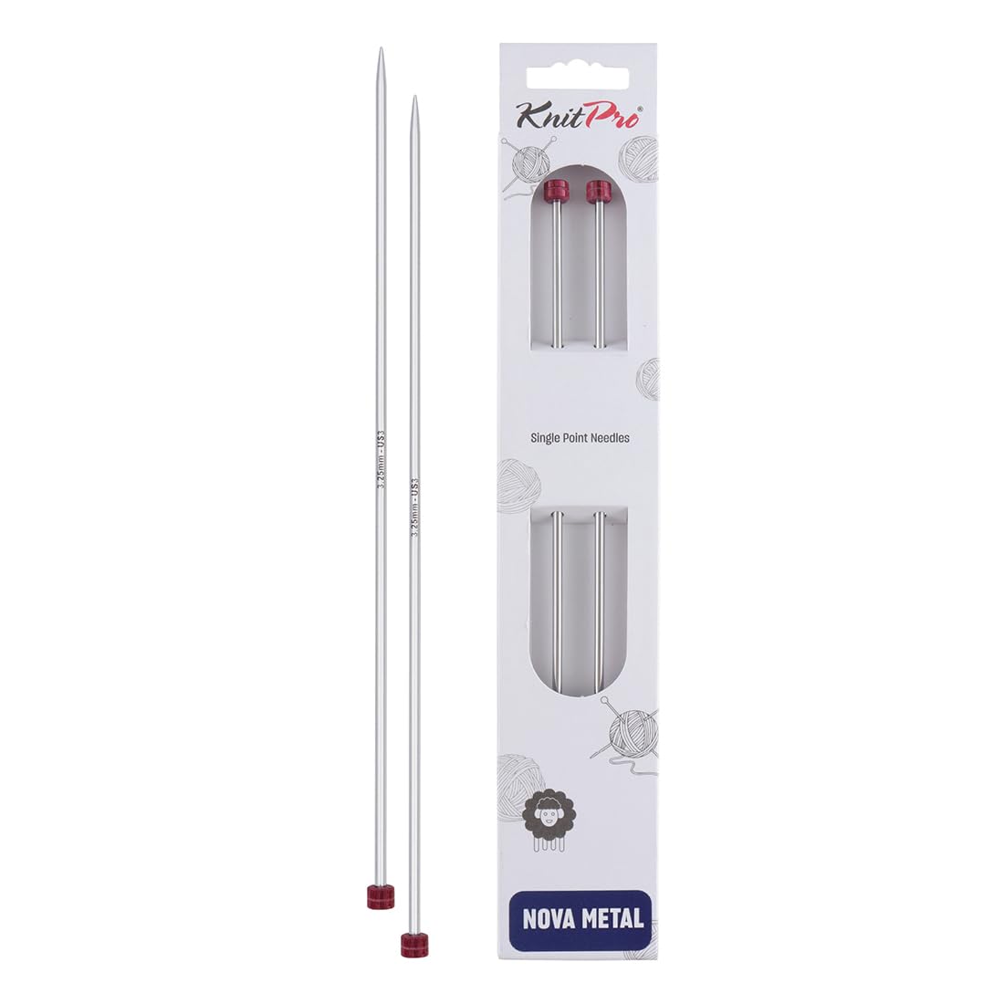 KnitPro Nova Single Pointed Needle 12 (30cm) | US Size 3 (3.25mm)
