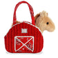 Aurora® Fashionable Fancy Pals™ Red Barn Horse Stuffed Animal - On-The-Go Companions - Stylish Accessories - Red 7 Inches