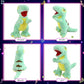 Glow Guards T-Rex Dinosaur Plush Toy, LED Night Light, 14" Soft Stuffed Animal, Glow in The Dark, Perfect Gift for Kids