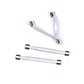 RZXYLRC Aluminum Alloy Rod Link Suspension Linkage Kit for 1/24 RC Crawler Car SCX24 Deadbolt AXI90081 AXI00004 Upgrades (Silver