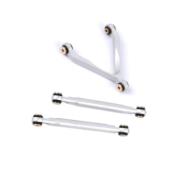 RZXYLRC Aluminum Alloy Rod Link Suspension Linkage Kit for 1/24 RC Crawler Car SCX24 Deadbolt AXI90081 AXI00004 Upgrades (Silver