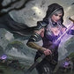 Fantasy North - Valindra - Queen'S Vanquisher - Tcg Trading Card Game Playmat And Mouse Pad - 24 X 14 Inches - Perfect For Magic