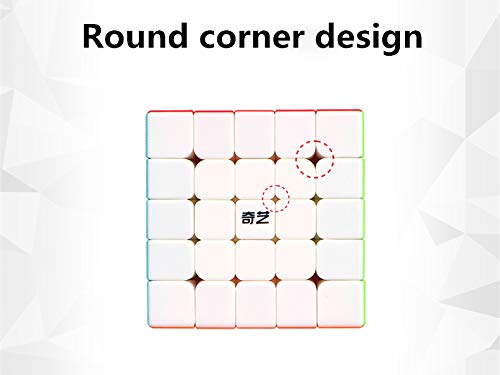 BestCube 5x5 Speed Cube Puzzle Toy - QiZheng S Model, Stickerless, Durable Abs Material