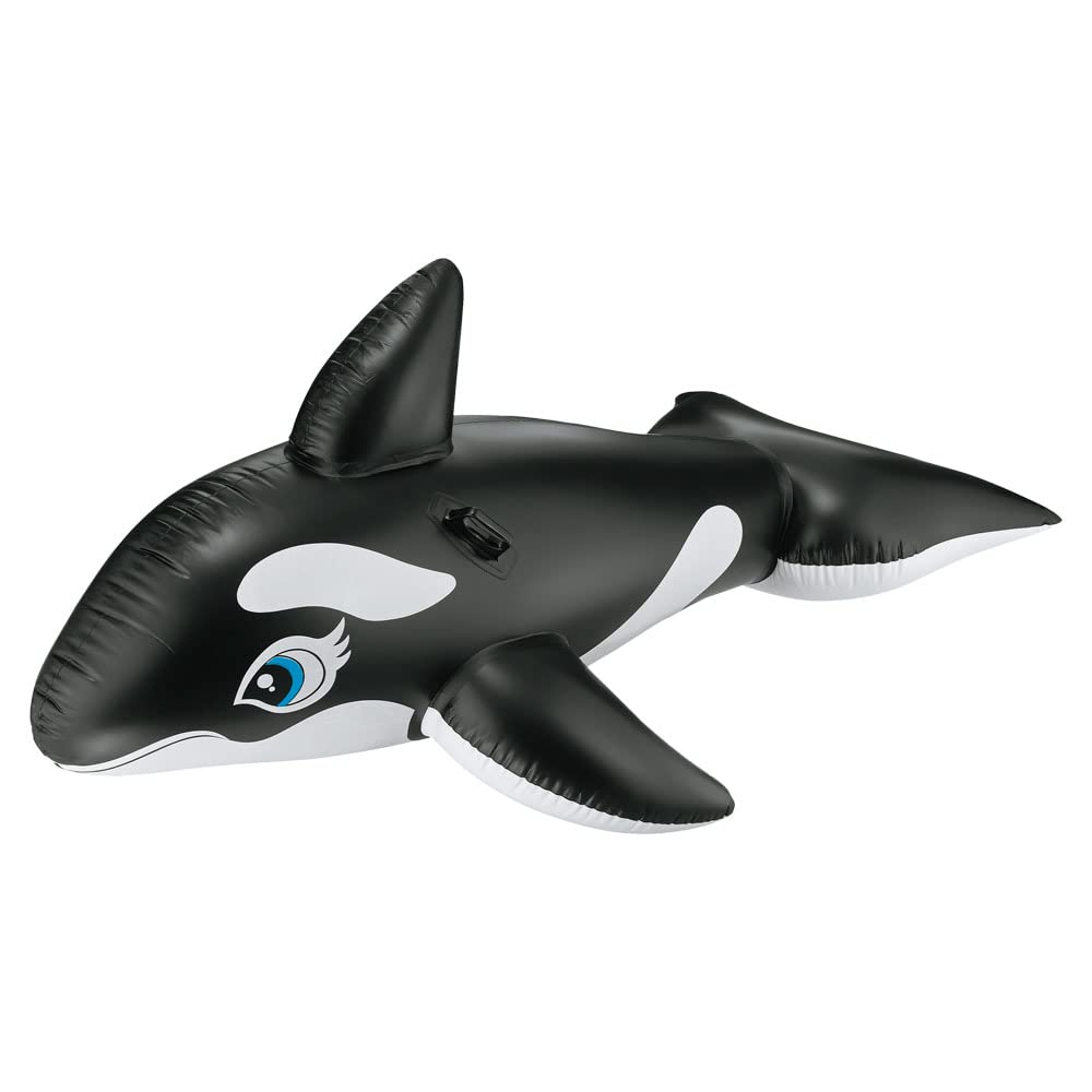 INTEX Whale Inflatable Pool Float: Animal Pool Toy For Kids - 2 Heavy-Duty Handles - 88lb Weight Capacity - 76 x 47 - For Ages 3+