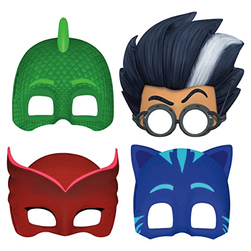PJ Masks Birthday Party Supplies Favor Bundle Pack includes 8 Loot Bags, 8 RubberBracelets, 24 Tattoos, 8 Party PaperMasks, 1 Di
