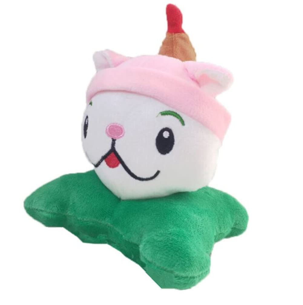 JHESAO 6" Cattail Plush Toy - Soft PVZ Zombie Doll, Green, Polypropylene Material