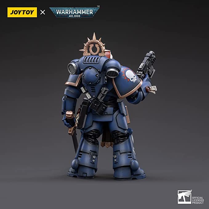 JOYTOY Warhammer 40 000 1/18 Action Figure Ultramarines Primaris Lieutenant Amulius Collection Model  4.2inch
