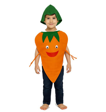 Fancydresswale Carrot Fancy Dress Costume For Kids | Free Size 2-10 Years | School Functions, Fancy Dress Competitions, Theme Pa