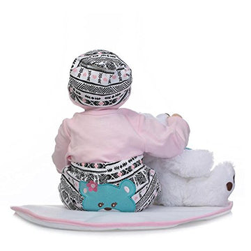 Reborn Dolls Baby Clothes Pink Outfits For 20'- 22' Reborn Doll Girl Baby Clothing Baby Sets