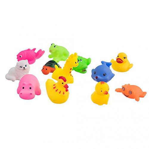 ECOMISTIQPractical 12pcs Children Kids Mixed Cute Animal Bathing Swimming Pool Toys|Baby|Bathing & Grooming|Bathing Accessories