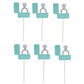 Merishopp 6 Pieces Yes I Do Diamond Style Cake Topper Wedding Party Cake Decor