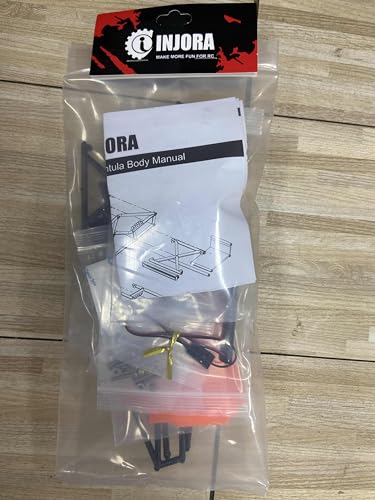 INJORA Rock Tarantula Nylon Buggy Body Shell Chassis Kit for TRX4M 1/18 RC Crawler Upgrade(Orange)