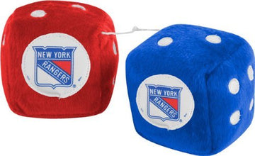 Fremont Die Nhl New York Rangers 3' Fuzzy Dice, 3', Team Colors