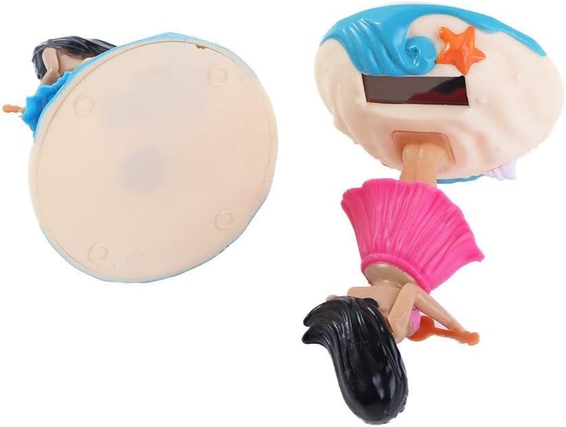 Juroicessry Pink Solar Powered Dancing Girl Figure - Small Foam Dashboard Ornament