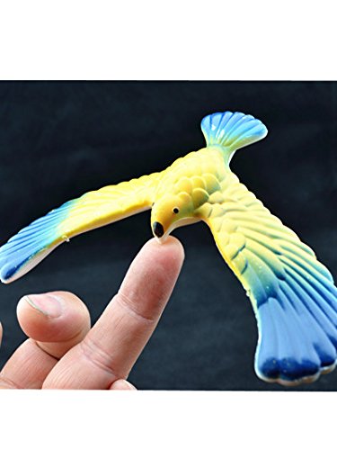 3 Pcs Cute Balancing Bird With Clear Triangle Stand (Colors May Vary) By C&H Solutions®
