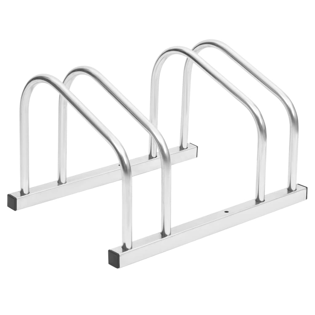 vidaXL Galvanized Steel Bike Rack - Durable, Space-Saving Design, Holds up to 2 Bikes, Anti-Theft Features, Requires Assembly. I