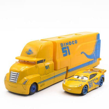 Wltk Movie Cars 2 3 New Dinoco Hauler No.51 & Curz Ramirez Racer Speed 2Pcs Vehicles