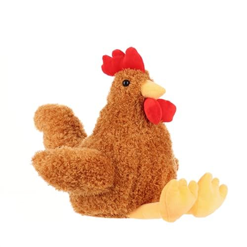 Apricot Lamb Plush Ginger Rooster Stuffed Animal, 10-Inch Soft Cuddly Toy, Apricot Color, Perfect for Kids
