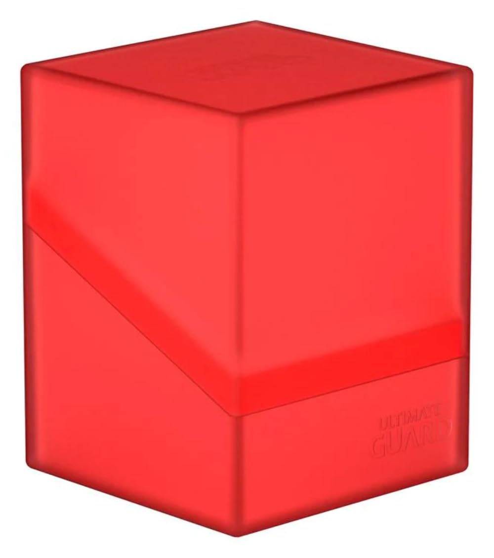Ultimate Guard Boulder 100+ Classic, Deck Case For 100 Double-Sleeved Tcg Cards, Ruby, Secure & Durable Storage For Trading Card Games, Soft-Touch Finish