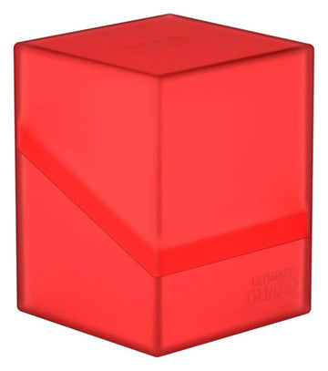 Ultimate Guard Boulder 100+ Classic, Deck Case For 100 Double-Sleeved Tcg Cards, Ruby, Secure & Durable Storage For Trading Card Games, Soft-Touch Finish