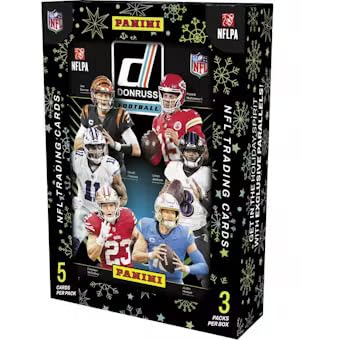 2024 Panini Donruss Football Holiday Winter Tin (15 Cards/Box) Look For Daniels, Maye, Nix Rookies!