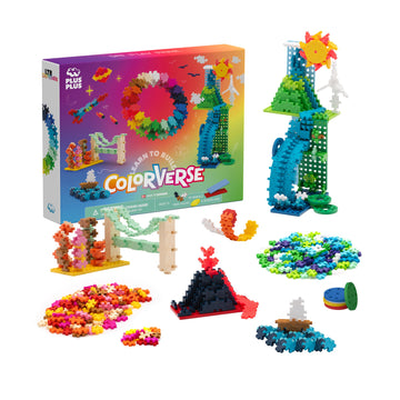 Plus Plus Learn To Build Colorverse Super Set, 3D Building Block Kit, Creative Stem Construction Toy For Kids, 1000 Mini Interlo