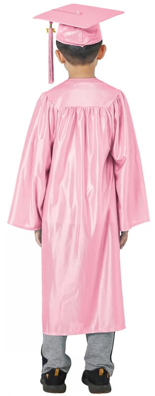 GraduatePro Kindergarten Graduation Cap and Gown Package Class of 2025 for Kids with Stole Certificate as Party Gift Pink 36