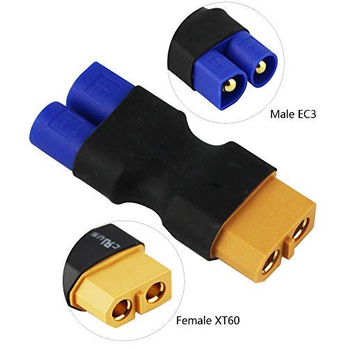 FLY RC 4pcs Male EC3 to Female XT60 Adapter Wireless Connector for RC FPV Drone Car Lipo NiMH Battery Charger ESC
