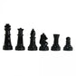 Avant-Garde Black Frosted Glass Chess Set With Mirror Board