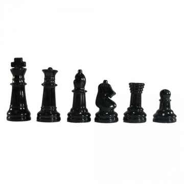 Avant-Garde Black Frosted Glass Chess Set With Mirror Board