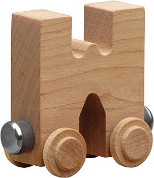 NameTrains Clear Finish Letter Car - Made in USA (W)