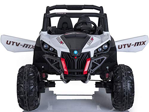 Mototec Mini Moto Utv 4X4 12V White (2.4Ghz Rc)