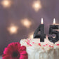 2 inch Black 45 & 54 Birthday Candles, 3D Diamond Number 45th & 54th Cake Topper for Men Women Birthday Party Decorations Theme