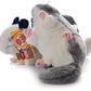 Cute Rabbit 12 Inch Chinchilla Plush Toy Stuffed Animal Toy Plush Animal Doll (Gray + White)