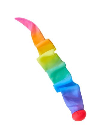 Sarah'S Silks - Skytail - Waldorf Toys For Kids, 35'' Long, Safe For Outdoor And Indoor Use - Rainbow Comet