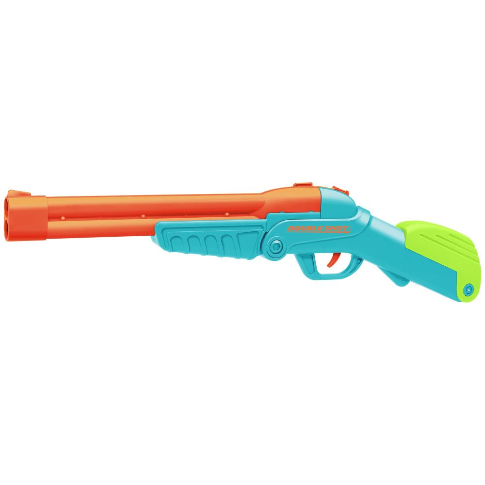 Air Warriors: Over Under Double Shot - Dart Blaster, 4 Accu-Blast Darts & Shells, Double-Barrel, Automatic Shell Ejection, Kids